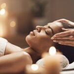 attractive african woman enjoying face massage spa salon compressed 1 150x150
